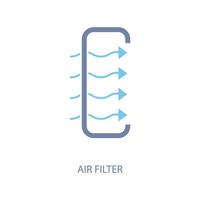 air filter concept line icon. Simple element illustration. air filter concept outline symbol design. vector