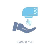 hand dryer concept line icon. Simple element illustration. hand dryer concept outline symbol design. vector