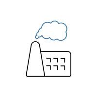 air pollution concept line icon. Simple element illustration. air pollution bottle concept outline symbol design. vector