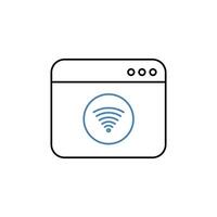 broswer concept line icon. Simple element illustration.broswer concept outline symbol design. vector
