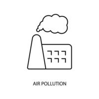 air pollution concept line icon. Simple element illustration. air pollution bottle concept outline symbol design. vector