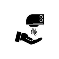 hand dryer concept line icon. Simple element illustration. hand dryer concept outline symbol design. vector