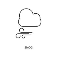 smog concept line icon. Simple element illustration. smog concept outline symbol design. vector