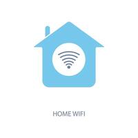 home wifi concept line icon. Simple element illustration. home wifi concept outline symbol design. vector