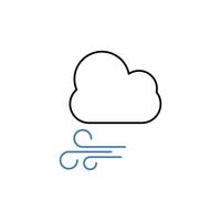 smog concept line icon. Simple element illustration. smog concept outline symbol design. vector