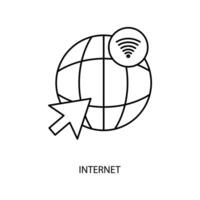 internet concept line icon. Simple element illustration. internet concept outline symbol design. vector