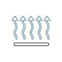 air flow concept line icon. Simple element illustration. air flow concept outline symbol design. vector