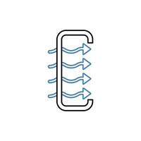 air filter concept line icon. Simple element illustration. air filter concept outline symbol design. vector