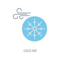 cold air concept line icon. Simple element illustration. cold air concept outline symbol design. vector