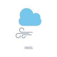 smog concept line icon. Simple element illustration. smog concept outline symbol design. vector