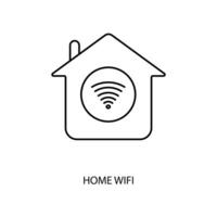 home wifi concept line icon. Simple element illustration. home wifi concept outline symbol design. vector