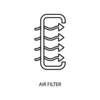 air filter concept line icon. Simple element illustration. air filter concept outline symbol design. vector