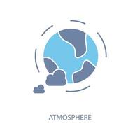 atmosphere concept line icon. Simple element illustration. atmosphere concept outline symbol design. vector