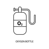 oxygen bottle concept line icon. Simple element illustration. oxygen bottle concept outline symbol design. vector