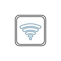 wifi button concept line icon. Simple element illustration.wifi button concept outline symbol design. vector