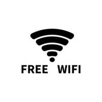 free wifi concept line icon. Simple element illustration.free wifi concept outline symbol design. vector