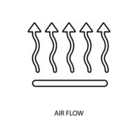 air flow concept line icon. Simple element illustration. air flow concept outline symbol design. vector