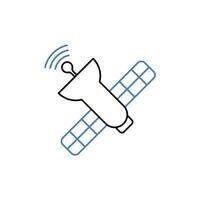 satellite concept line icon. Simple element illustration.satellite concept outline symbol design. vector