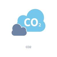 co2 concept line icon. Simple element illustration. co2 bottle concept outline symbol design. vector
