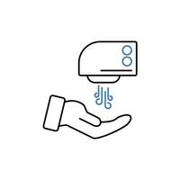 hand dryer concept line icon. Simple element illustration. hand dryer concept outline symbol design. vector