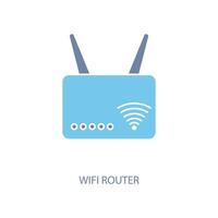 wifi router concept line icon. Simple element illustration. wifi router concept outline symbol design. vector