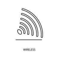 wireless concept line icon. Simple element illustration.wireless concept outline symbol design. vector