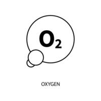 oxygen concept line icon. Simple element illustration. oxygen concept outline symbol design. vector
