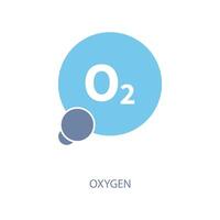 oxygen concept line icon. Simple element illustration. oxygen concept outline symbol design. vector