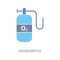 oxygen bottle concept line icon. Simple element illustration. oxygen bottle concept outline symbol design. vector