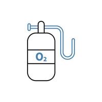 oxygen bottle concept line icon. Simple element illustration. oxygen bottle concept outline symbol design. vector