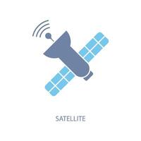 satellite concept line icon. Simple element illustration.satellite concept outline symbol design. vector