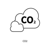 co2 concept line icon. Simple element illustration. co2 bottle concept outline symbol design. vector