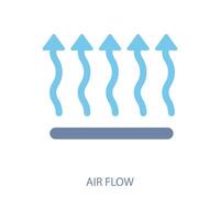 air flow concept line icon. Simple element illustration. air flow concept outline symbol design. vector