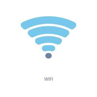 Wifi concept line icon. Simple element illustration. Wifi concept outline symbol design. vector