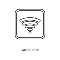 wifi button concept line icon. Simple element illustration.wifi button concept outline symbol design. vector