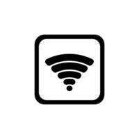wifi button concept line icon. Simple element illustration.wifi button concept outline symbol design. vector