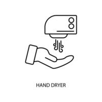 hand dryer concept line icon. Simple element illustration. hand dryer concept outline symbol design. vector