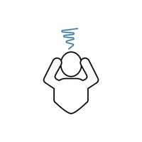dizzy concept line icon. Simple element illustration. dizzy concept outline symbol design. vector
