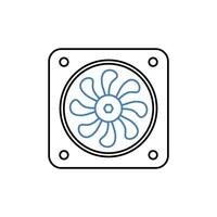 colling fan concept line icon. Simple element illustration. colling fan concept outline symbol design. vector