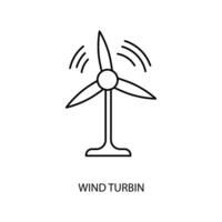 wind turbin concept line icon. Simple element illustration. wind turbin concept outline symbol design. vector