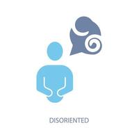disoriented concept line icon. Simple element illustration. disoriented concept outline symbol design. vector