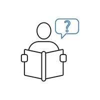 unclear concept line icon. Simple element illustration. unclear concept outline symbol design. vector