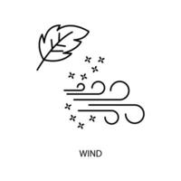wind concept line icon. Simple element illustration. wind concept outline symbol design. vector