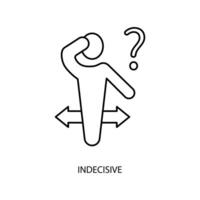 indecisive concept line icon. Simple element illustration. indecisive concept outline symbol design. vector