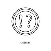 disbelief concept line icon. Simple element illustration. disbelief concept outline symbol design. vector