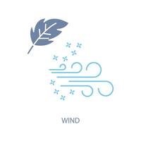 wind concept line icon. Simple element illustration. wind concept outline symbol design. vector