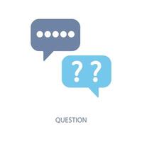 question concept line icon. Simple element illustration. question concept outline symbol design. vector