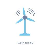 wind turbin concept line icon. Simple element illustration. wind turbin concept outline symbol design. vector