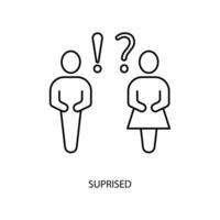 suprised concept line icon. Simple element illustration. suprised concept outline symbol design. vector