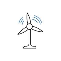 wind turbin concept line icon. Simple element illustration. wind turbin concept outline symbol design. vector